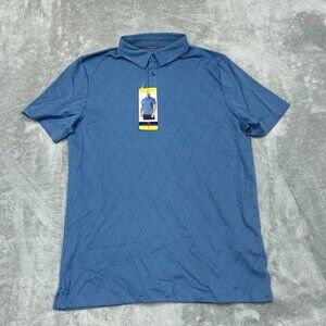 💥 Modern Ambition Mens S Blue Short Sleeve Polo Organic Blend a0024